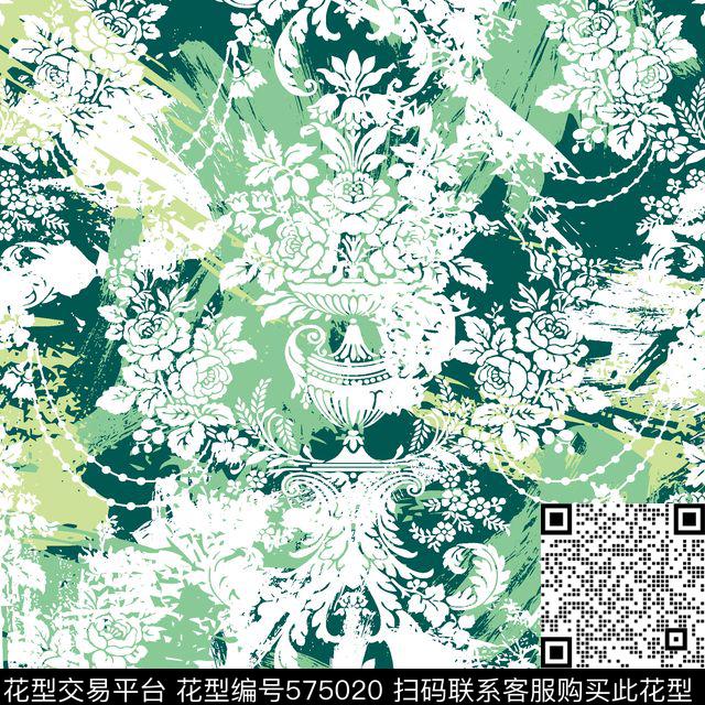 休闲笔刷欧式华亿平台传统印花华亿平台下载（图片编号: 575020） - 瓦栏（Walan）