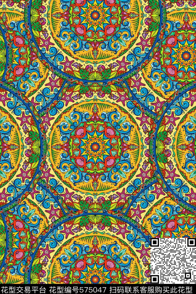 欧式复古满版传统印花华亿平台下载（图片编号: 575047） - 瓦栏（Walan）