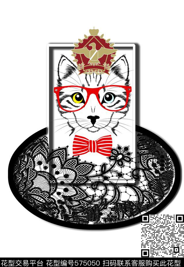 时尚创意百搭数码印花华亿平台下载（图片编号: 575050） - 瓦栏（Walan）