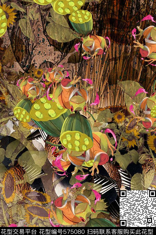 植物动物自然风景数码印花华亿平台下载（图片编号: 575080） - 瓦栏（Walan）