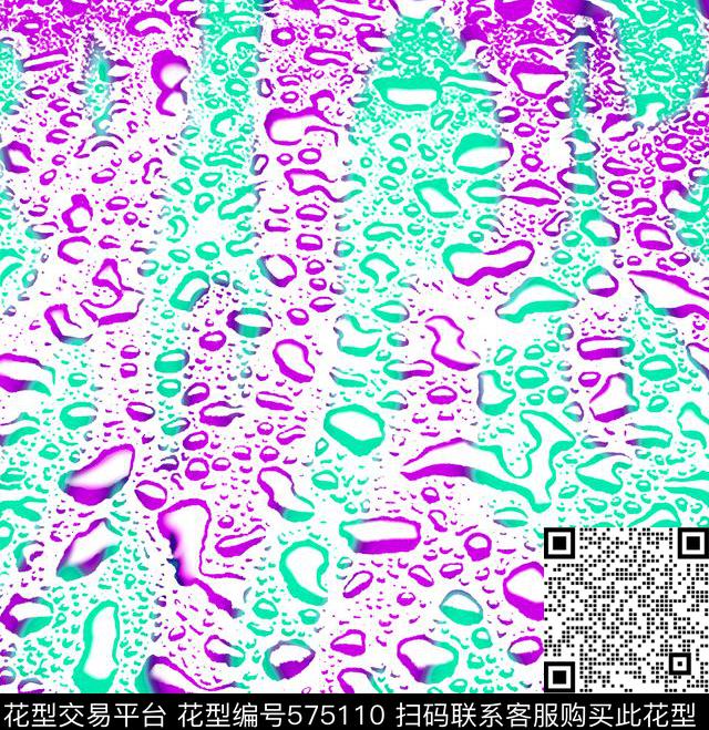 创意抽象3D水珠数码印花华亿平台下载（图片编号: 575110） - 瓦栏（Walan）