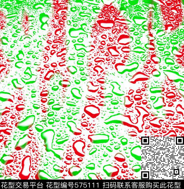 创意抽象3D水珠数码印花华亿平台下载（图片编号: 575111） - 瓦栏（Walan）