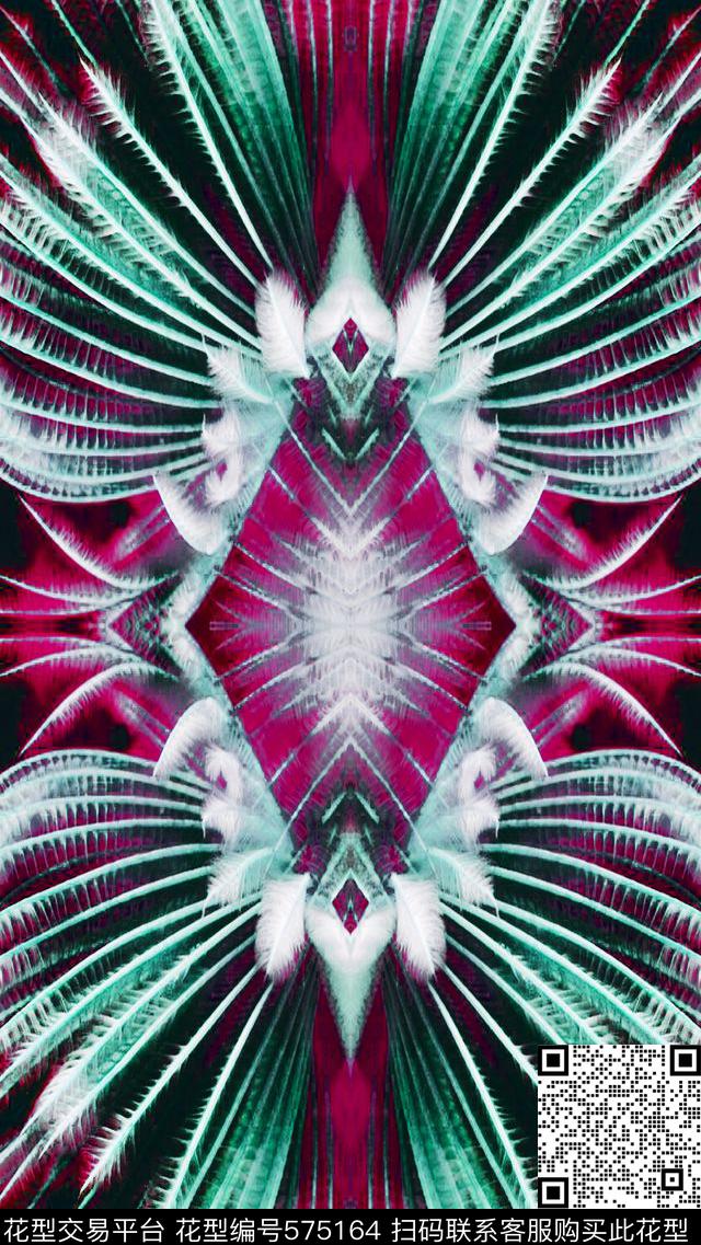 自然羽毛数码印花华亿平台下载（图片编号: 575164） - 瓦栏（Walan）