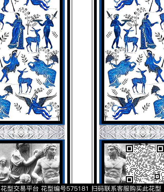 潮流欧美时尚数码印花华亿平台下载（图片编号: 575181） - 瓦栏（Walan）