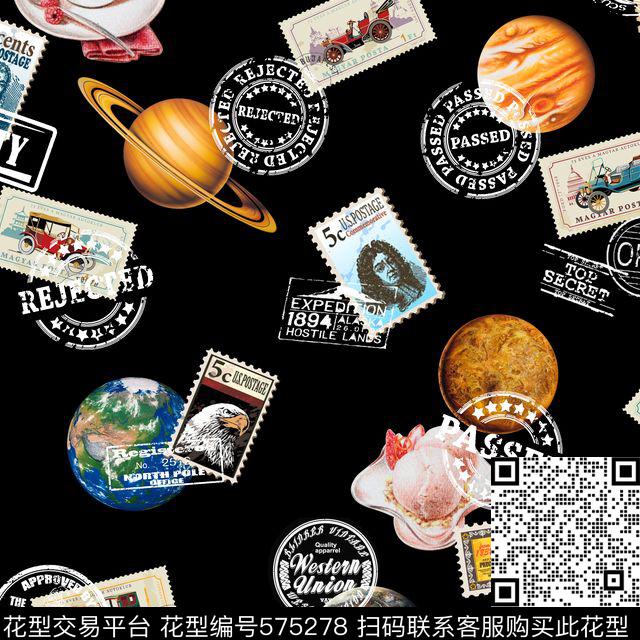 写意邮票星球印章传统印花华亿平台下载（图片编号: 575278） - 瓦栏（Walan）