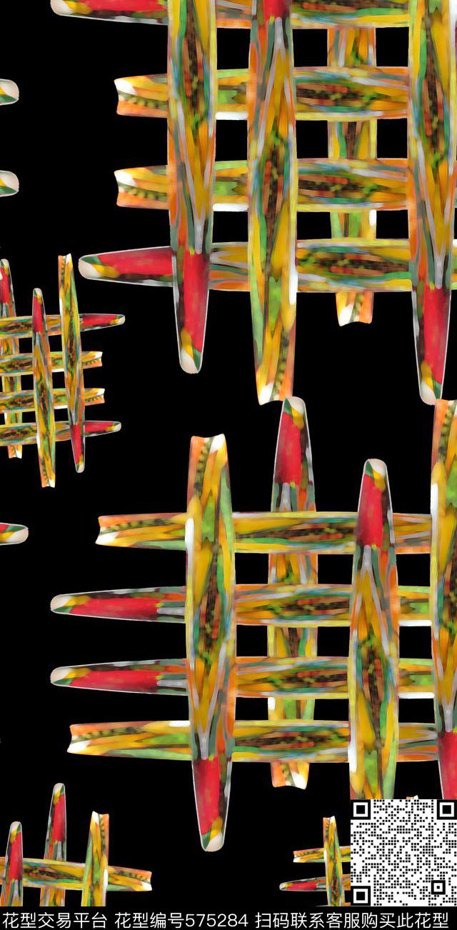 肌理图案多色家纺围巾数码印花华亿平台下载（图片编号: 575284） - 瓦栏（Walan）