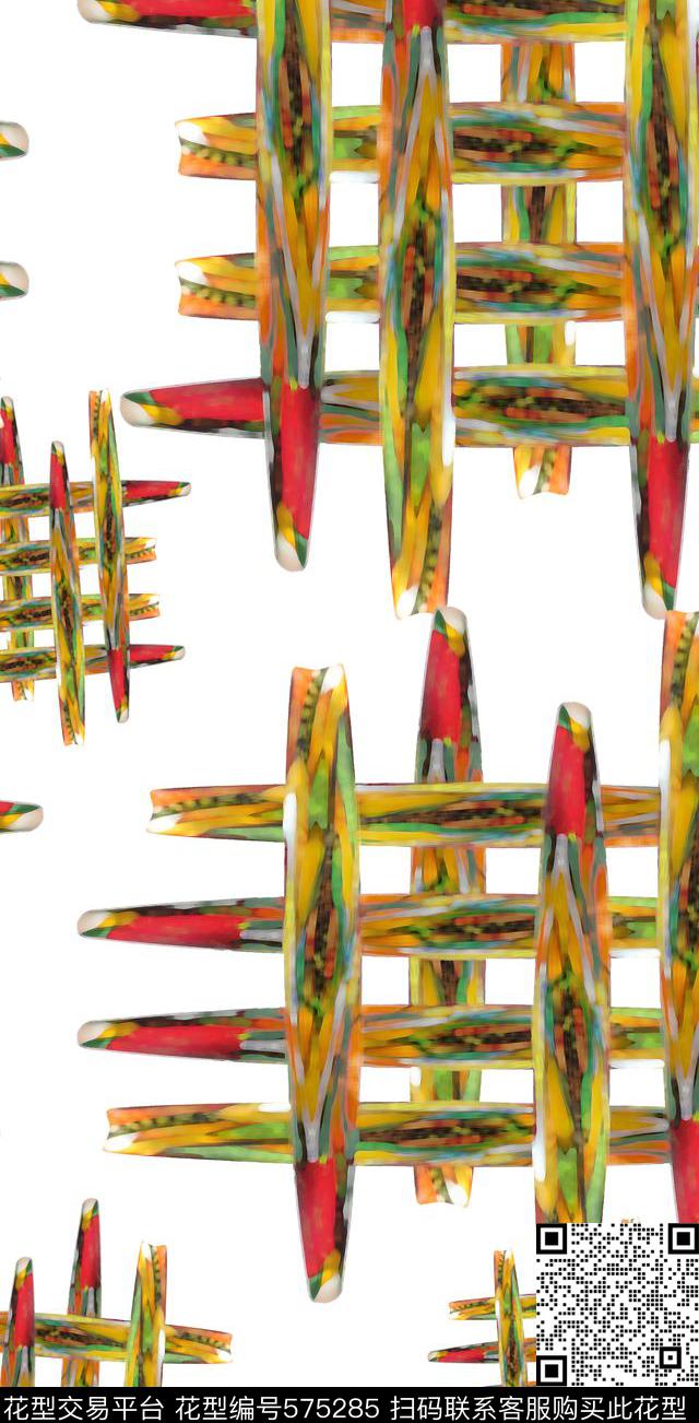 肌理图案多色家纺围巾数码印花华亿平台下载（图片编号: 575285） - 瓦栏（Walan）