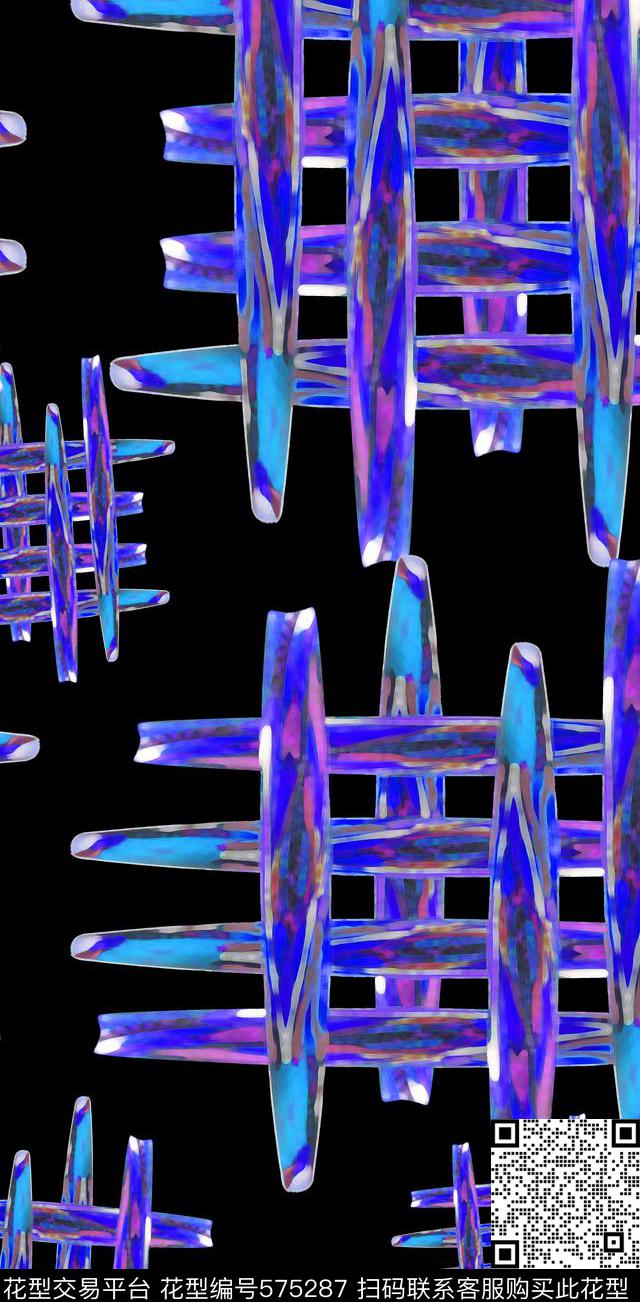 肌理图案多色家纺围巾数码印花华亿平台下载（图片编号: 575287） - 瓦栏（Walan）