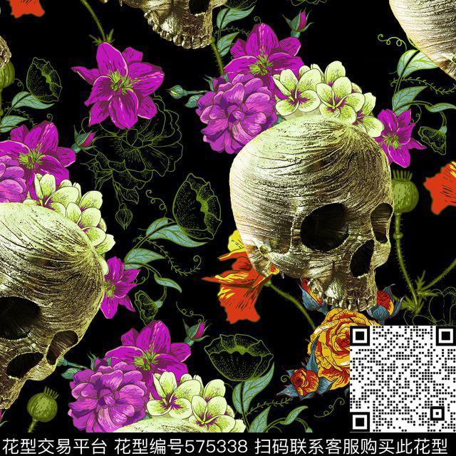 花卉数码印花华亿平台下载（图片编号: 575338） - 瓦栏（Walan）