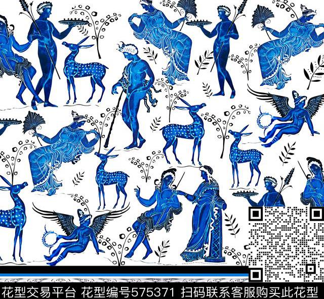 潮流欧美时尚数码印花华亿平台下载（图片编号: 575371） - 瓦栏（Walan）