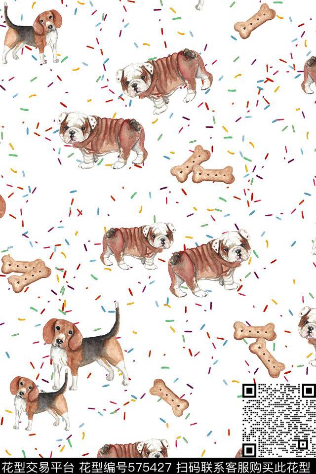 水彩流行时尚动物数码印花华亿平台下载（图片编号: 575427） - 瓦栏（Walan）