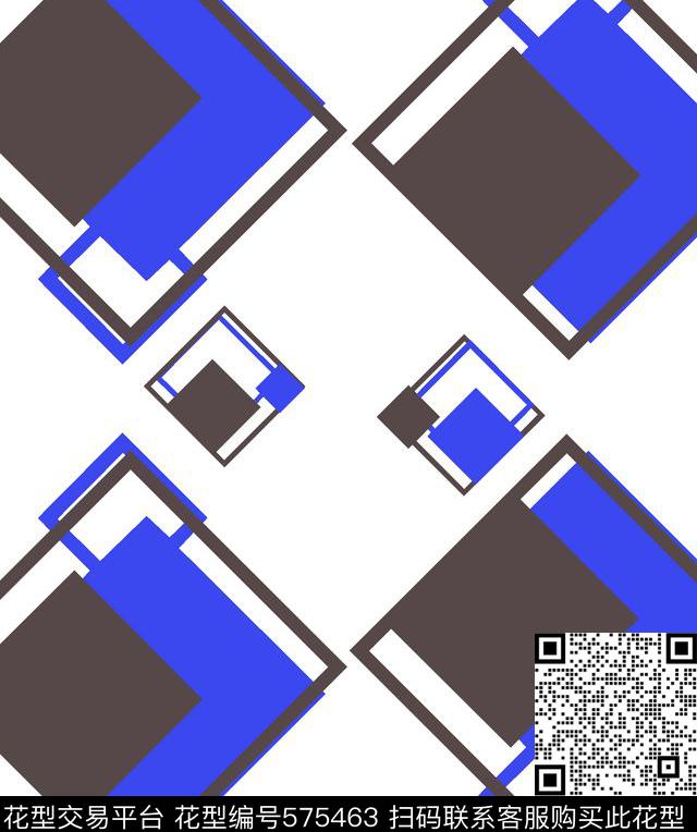 抽象几何传统印花华亿平台下载（图片编号: 575463） - 瓦栏（Walan）