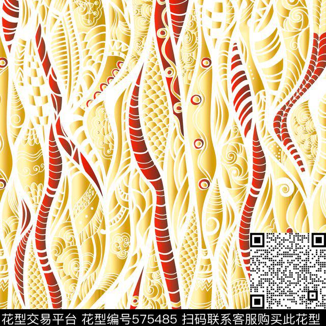 欧美时尚潮流数码印花华亿平台下载（图片编号: 575485） - 瓦栏（Walan）