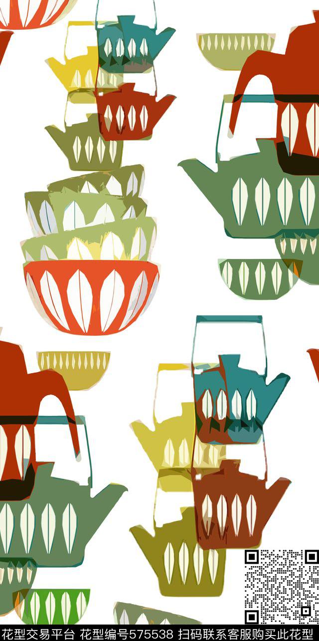 趣味图案家纺棉麻厨房大厨传统印花华亿平台下载（图片编号: 575538） - 瓦栏（Walan）