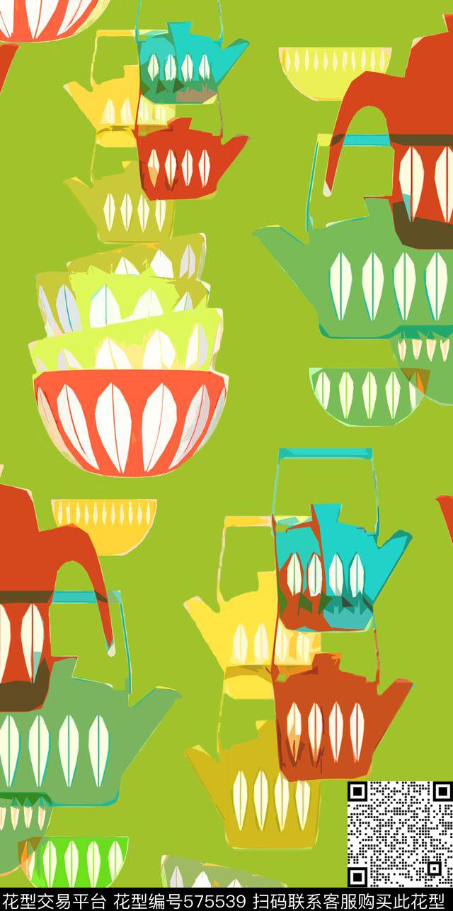 趣味图案家纺棉麻厨房大厨传统印花华亿平台下载（图片编号: 575539） - 瓦栏（Walan）