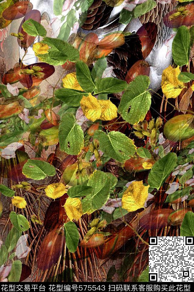 田园风抽象连衣裙短裙数码印花华亿平台下载（图片编号: 575543） - 瓦栏（Walan）