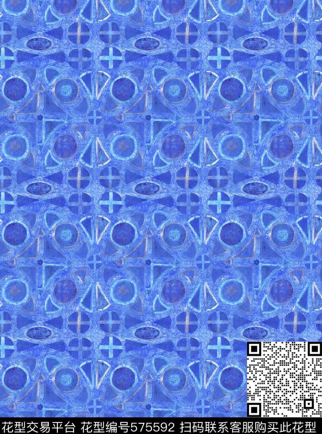 GeometricFrescoPastels数码印花华亿平台下载（图片编号: 575592） - 瓦栏（Walan）
