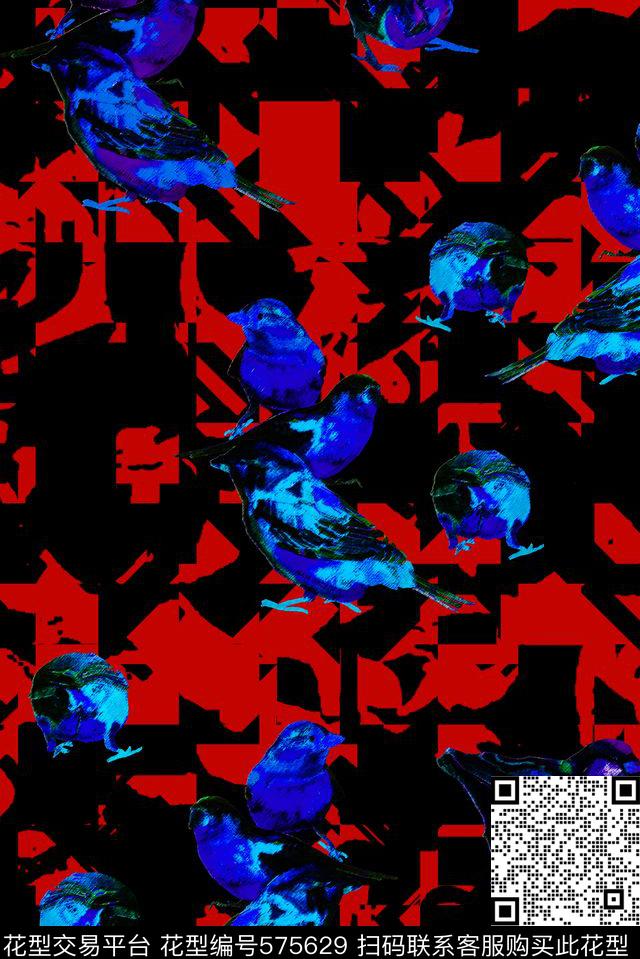 花鸟数码印花华亿平台下载（图片编号: 575629） - 瓦栏（Walan）
