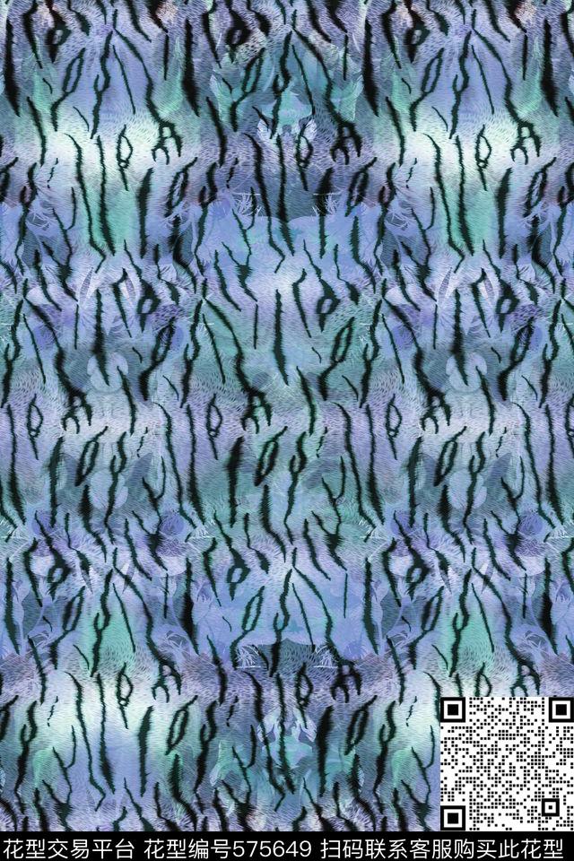 彩色渐变豹纹动物纹休闲数码印花华亿平台下载（图片编号: 575649） - 瓦栏（Walan）