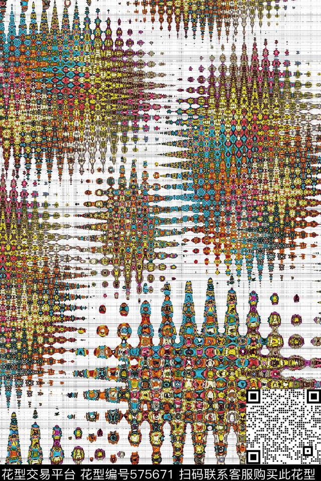 几何时尚数码印花华亿平台下载（图片编号: 575671） - 瓦栏（Walan）