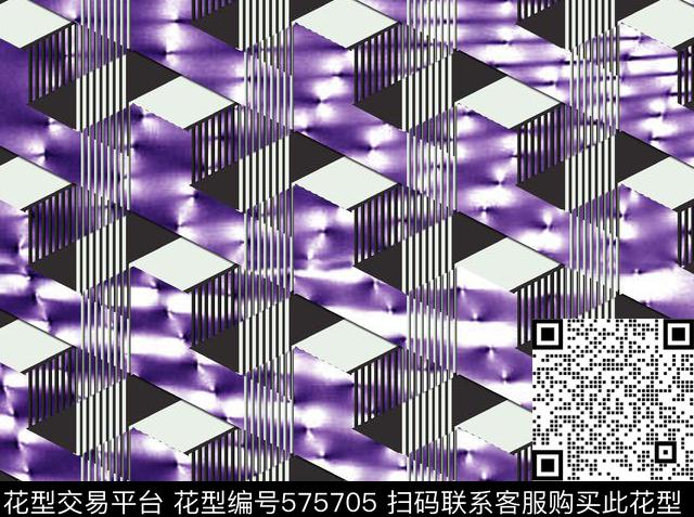 三维空间3D立体栅栏网格数码印花华亿平台下载（图片编号: 575705） - 瓦栏（Walan）