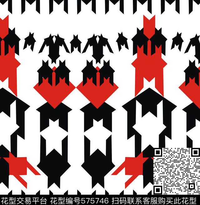 千鸟格时尚传统印花华亿平台下载（图片编号: 575746） - 瓦栏（Walan）