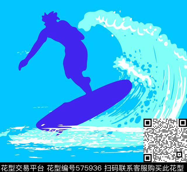 T恤定位华亿平台海上冲浪运动休闲传统印花华亿平台下载（图片编号: 575936） - 瓦栏（Walan）