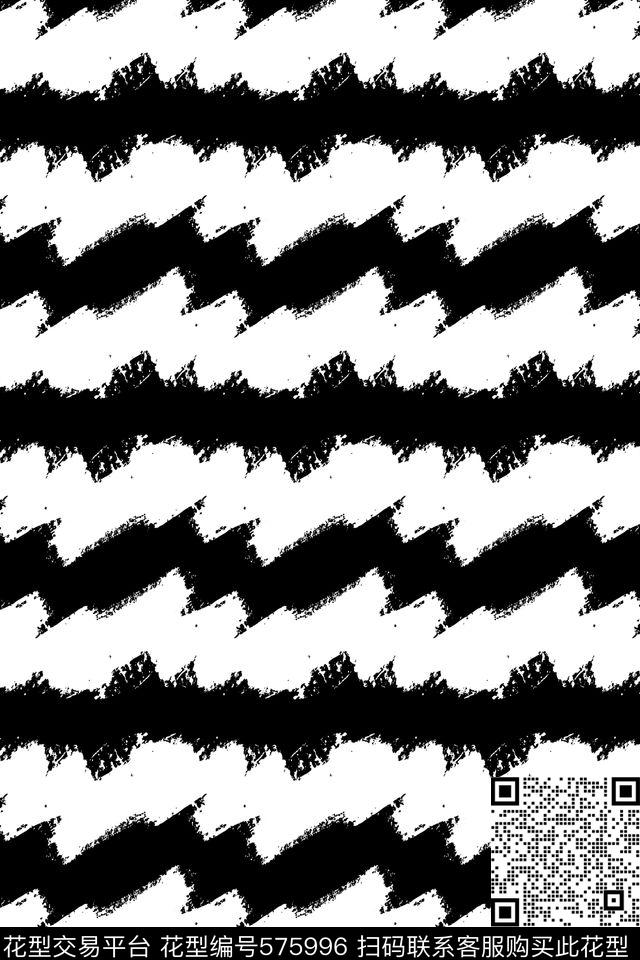 笔刷黑白传统印花华亿平台下载（图片编号: 575996） - 瓦栏（Walan）