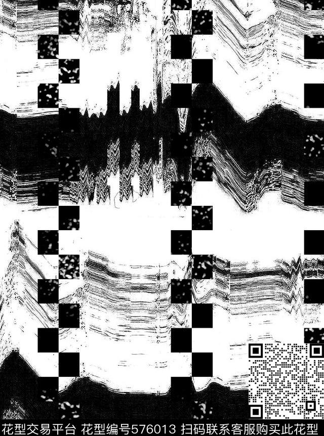 时尚潮流抽纹纹理男装格子数码印花华亿平台下载（图片编号: 576013） - 瓦栏（Walan）