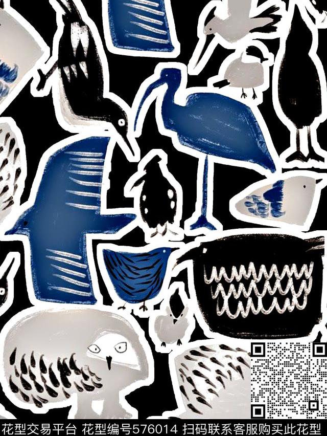 时尚潮流大牌趣味动物数码印花华亿平台下载（图片编号: 576014） - 瓦栏（Walan）