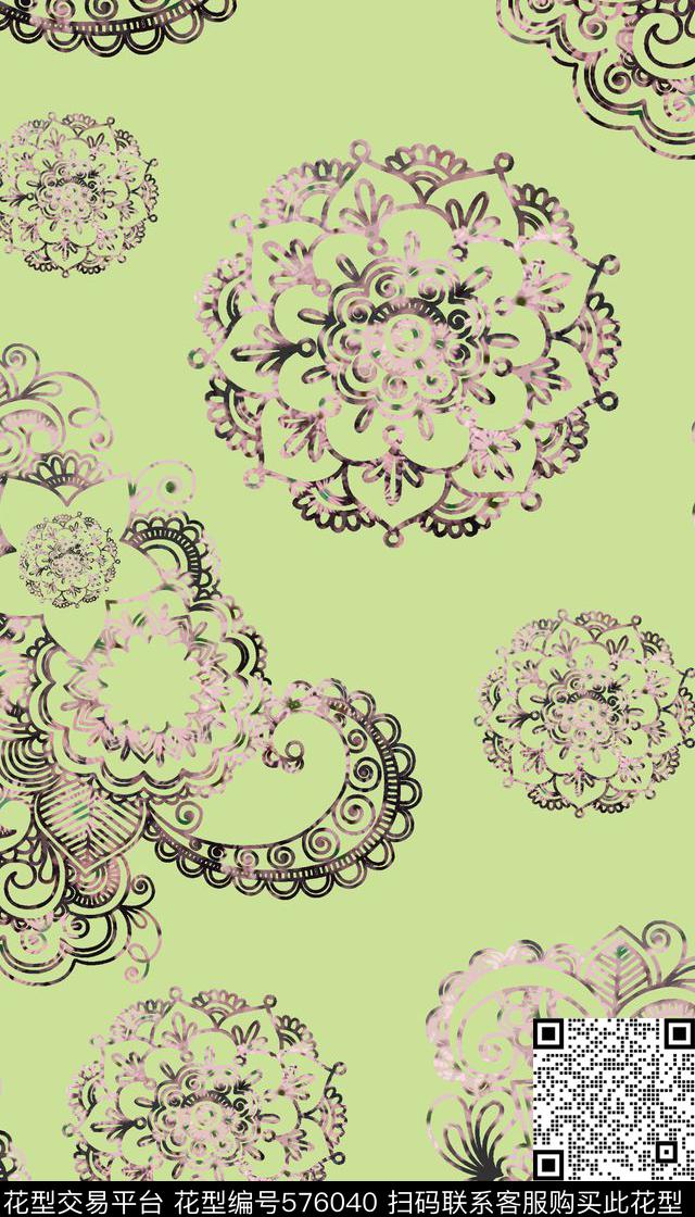 时尚传统花纹抱枕数码印花华亿平台下载（图片编号: 576040） - 瓦栏（Walan）