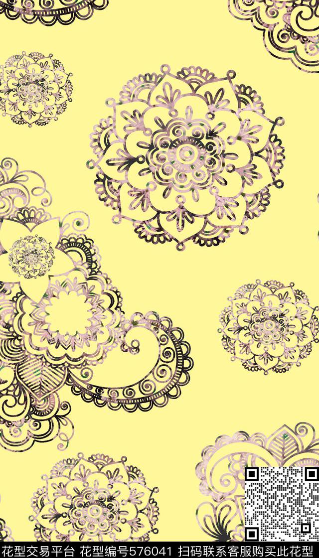 时尚传统花纹抱枕数码印花华亿平台下载（图片编号: 576041） - 瓦栏（Walan）