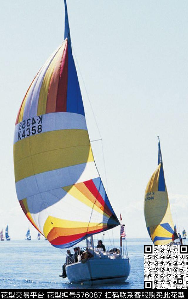 男装帆船数码印花华亿平台下载（图片编号: 576087） - 瓦栏（Walan）