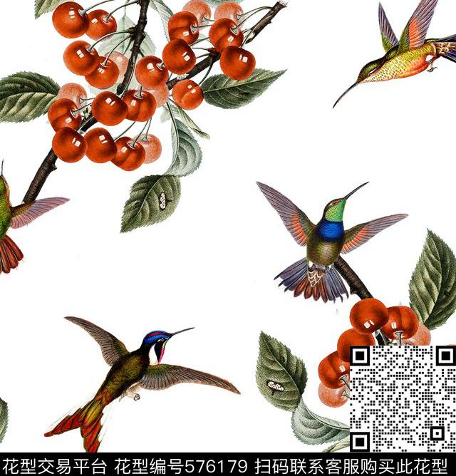 2016大牌秀场复古花鸟数码印花华亿平台下载（图片编号: 576179） - 瓦栏（Walan）