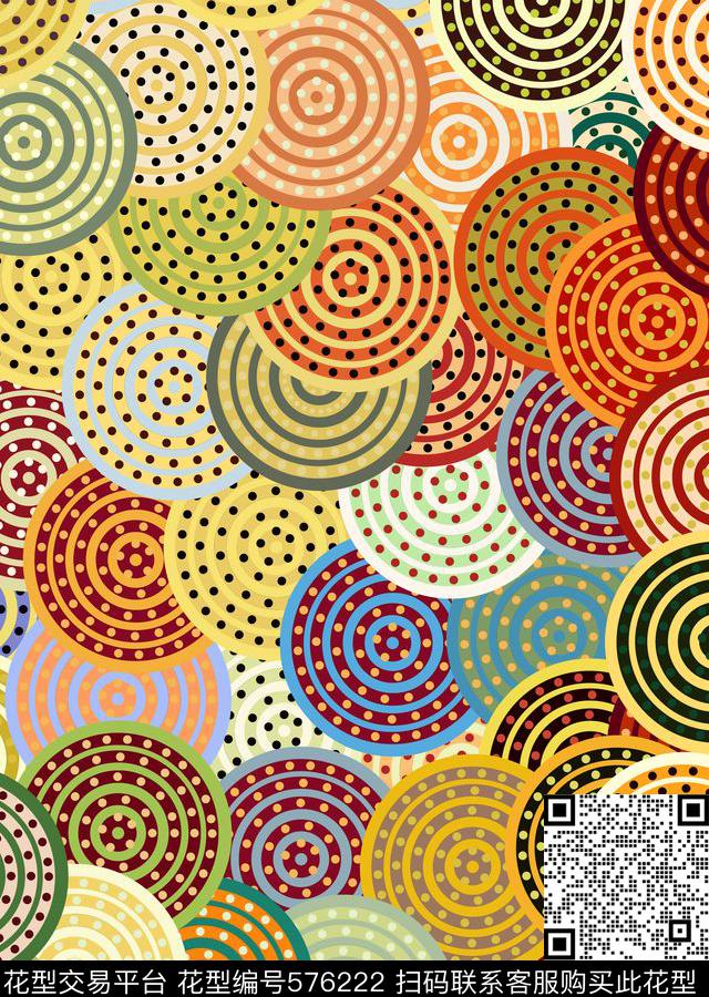 复古时尚几何传统印花华亿平台下载（图片编号: 576222） - 瓦栏（Walan）