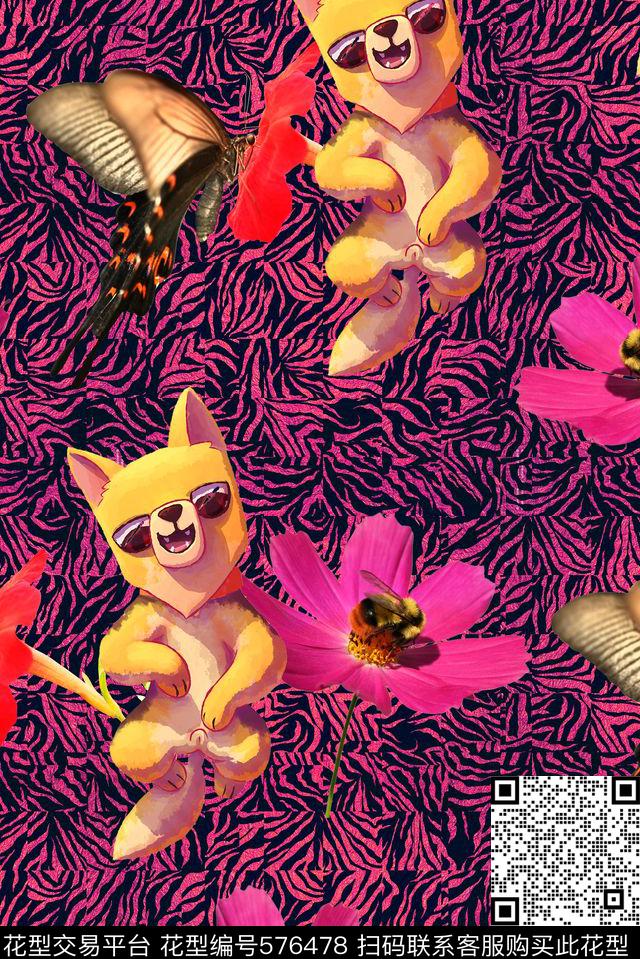 动物数码印花华亿平台下载（图片编号: 576478） - 瓦栏（Walan）