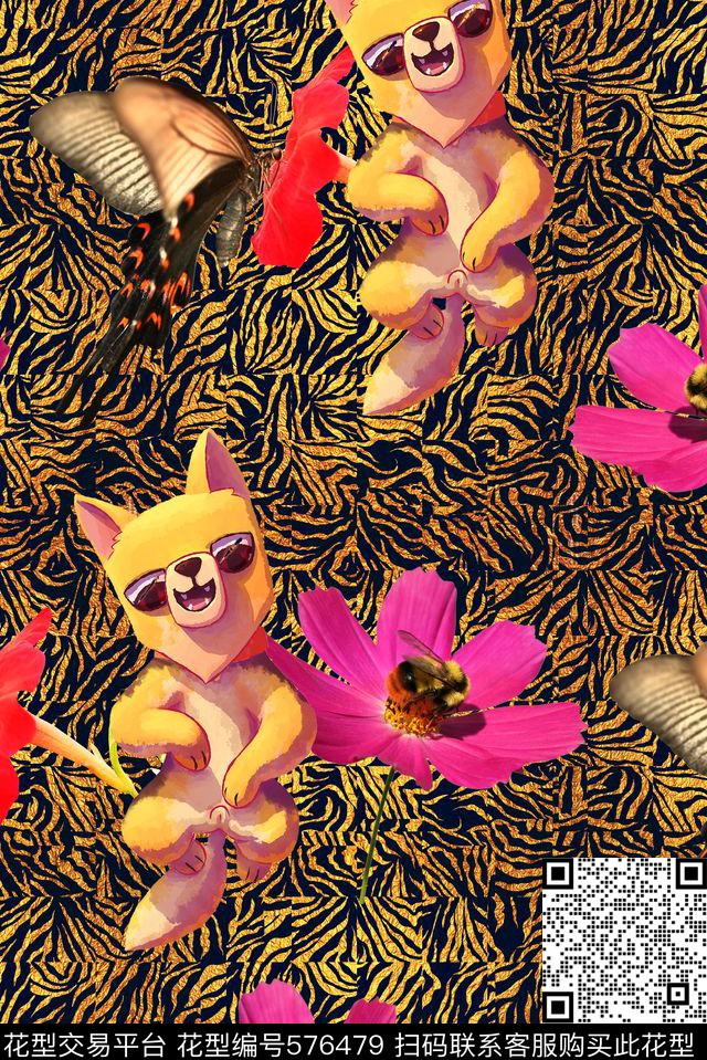 动物数码印花华亿平台下载（图片编号: 576479） - 瓦栏（Walan）