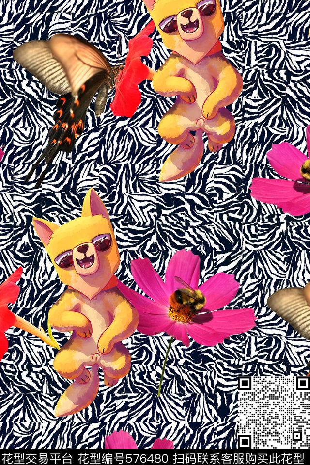 动物数码印花华亿平台下载（图片编号: 576480） - 瓦栏（Walan）