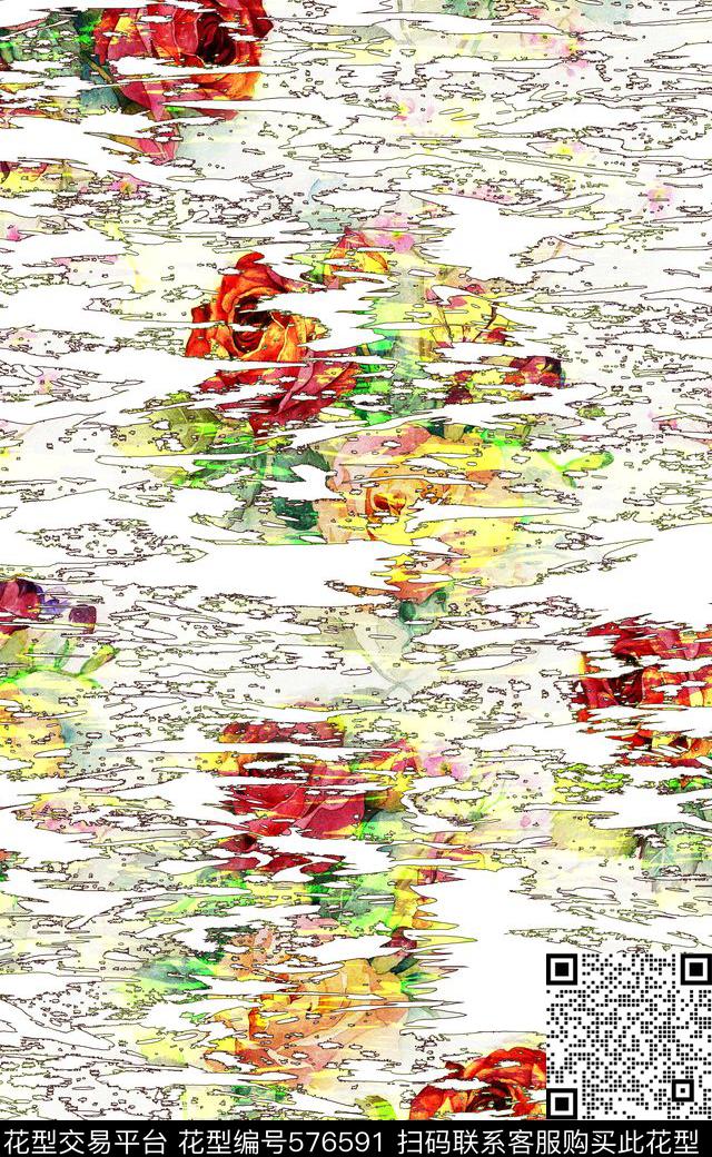 家纺女装连衣裙欧美流行潮流数码印花华亿平台下载（图片编号: 576591） - 瓦栏（Walan）