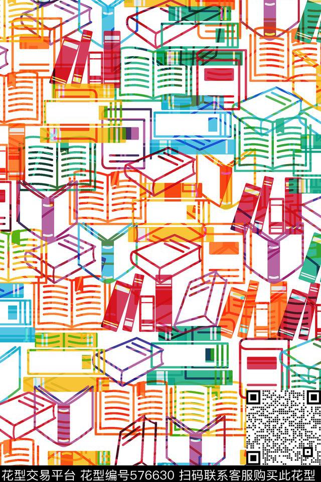 手绘彩绘线条传统印花华亿平台下载（图片编号: 576630） - 瓦栏（Walan）