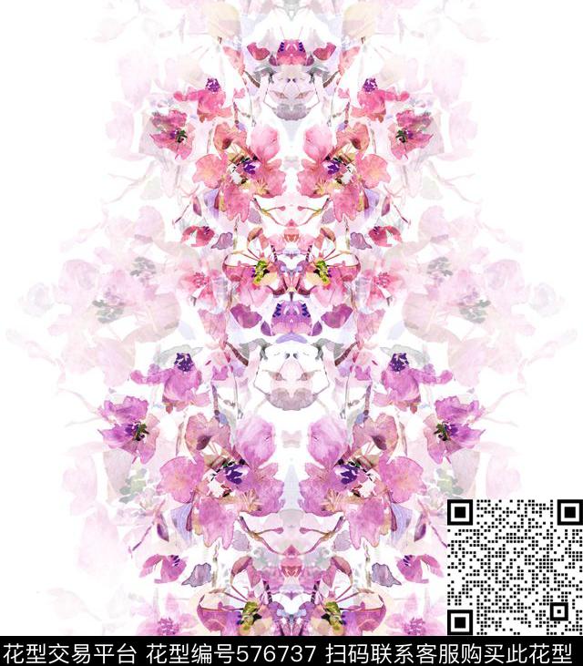花卉连衣裙面料华亿平台数码印花华亿平台下载（图片编号: 576737） - 瓦栏（Walan）