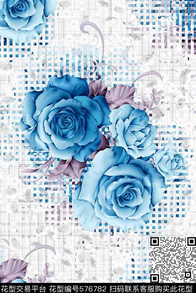 花卉花朵牡丹花家纺沙发布窗帘壁纸女装浪漫数码印花华亿平台下载（图片编号: 576782） - 瓦栏（Walan）