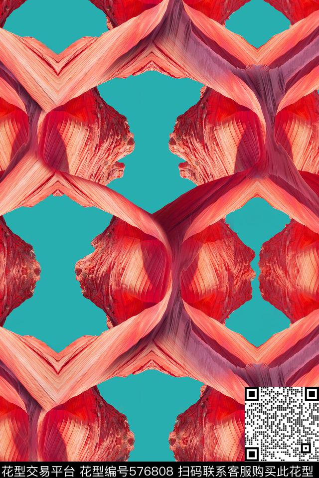 家纺红绸飘带丝绸之路男装女装数码印花华亿平台下载（图片编号: 576808） - 瓦栏（Walan）