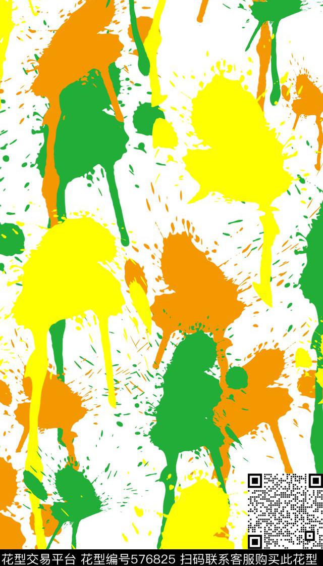 笔迹多彩服装传统印花华亿平台下载（图片编号: 576825） - 瓦栏（Walan）