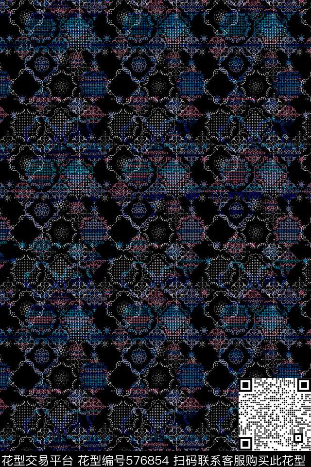 休闲几何格纹传统印花华亿平台下载（图片编号: 576854） - 瓦栏（Walan）