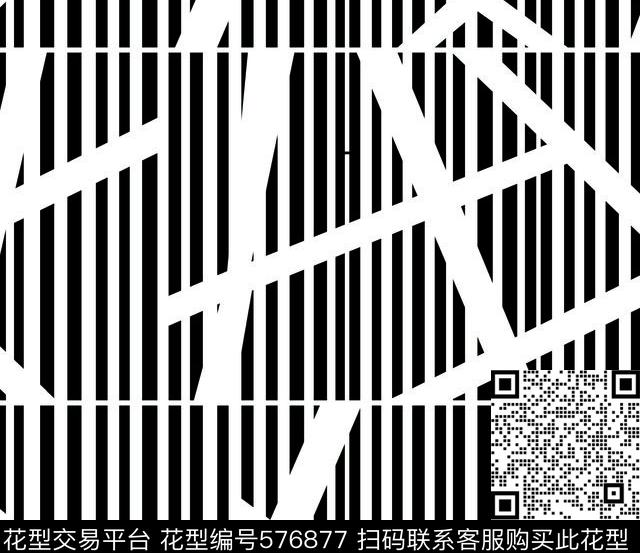 黑白条纹乱线几何传统传统印花华亿平台下载（图片编号: 576877） - 瓦栏（Walan）