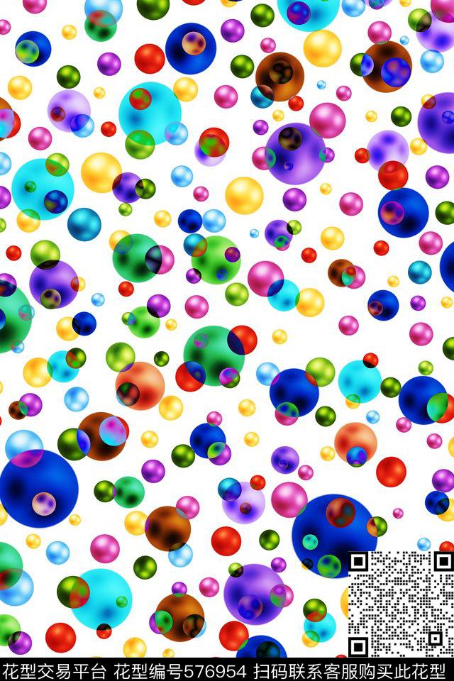 抽象炫彩彩色数码印花华亿平台下载（图片编号: 576954） - 瓦栏（Walan）