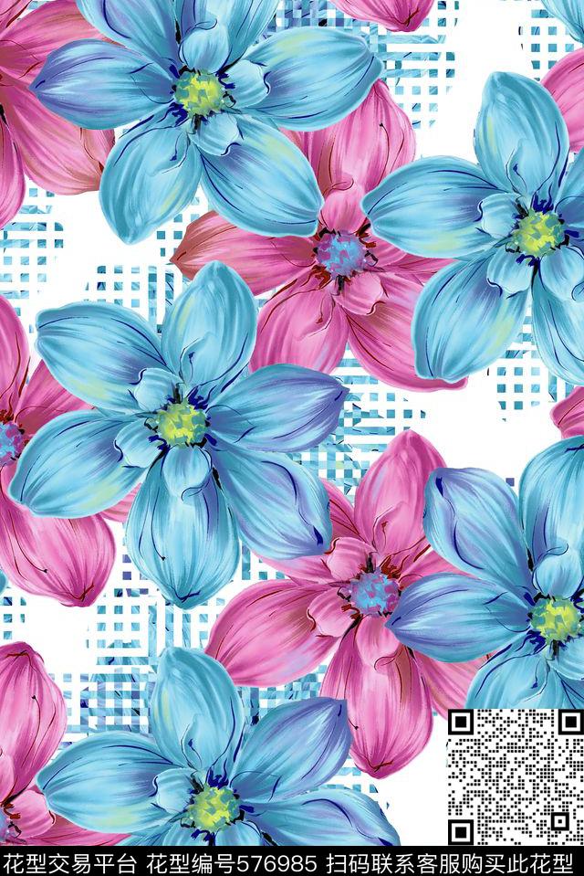 水仙花兰花花朵数码印花华亿平台下载（图片编号: 576985） - 瓦栏（Walan）