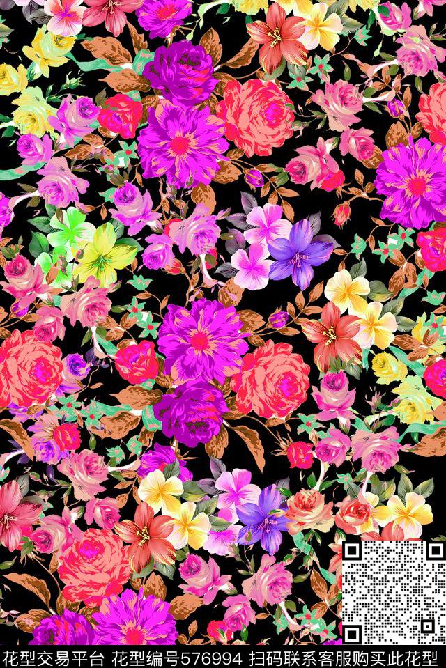 花瓣花朵花卉家纺窗帘家纺窗帘女装传统印花华亿平台下载（图片编号: 576994） - 瓦栏（Walan）