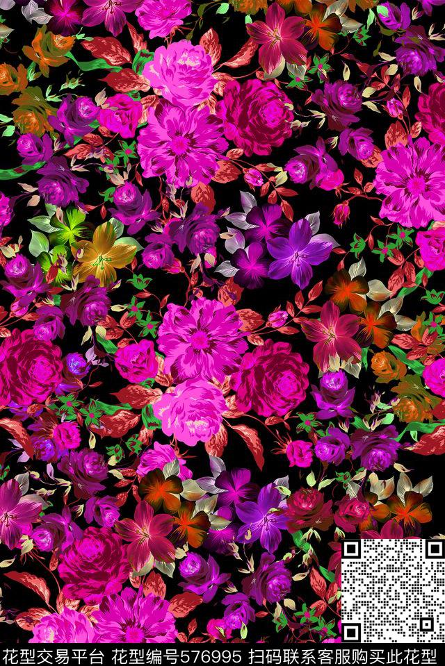 花瓣花朵花卉家纺窗帘女装家纺窗帘数码印花华亿平台下载（图片编号: 576995） - 瓦栏（Walan）
